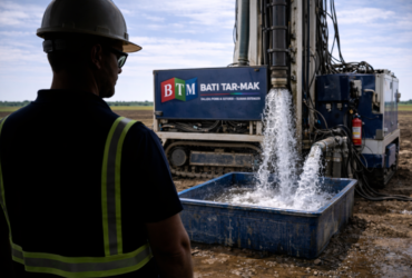 Bati Tar-Mak işçisi su pompalıyor