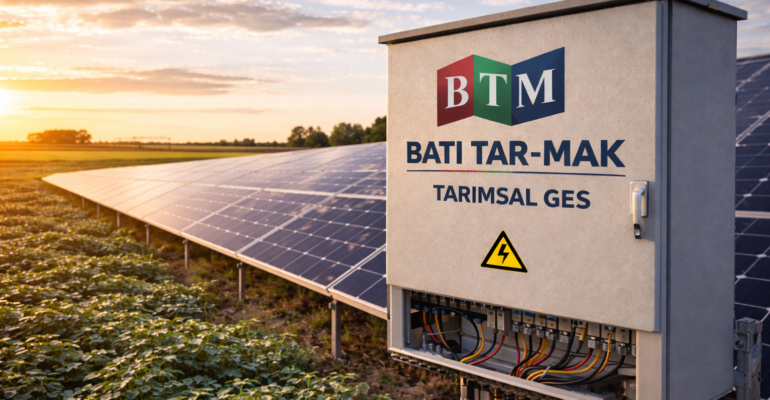 Gün batımında tarımsal enerji üretimi